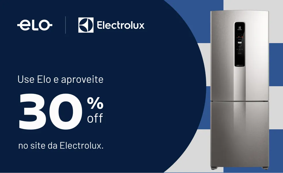 Oferta da Electrolux com 5% de desconto para clientes Elo.